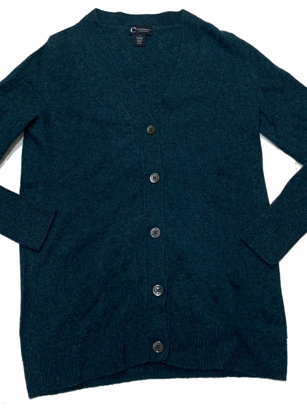 Bloomingdale's cashmere V-Neck Button Cardigan Sweater
